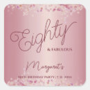 Search for 80th birthday party stickers Girly