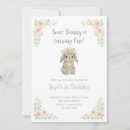 Search for some bunny is turning one 1st birthday invitations Floral