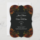 Search for orange and black wedding invitations Elegant