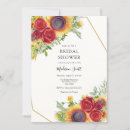 Search for red rose bridal shower invitations Autumn