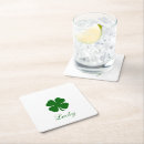 Search for irish coasters 4 leaf clover