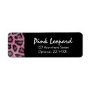 Search for pink leopard return address labels Glam