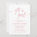 Search for its a girl invitations Simple