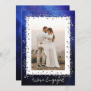 Search for blue and silver engagement party invitations Simple