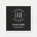 Search for company logo napkins Black