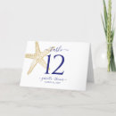 Search for seashells table cards Starfish