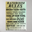 Search for bathroom rules posters Typography
