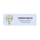 Search for hot air balloon return address labels Cute