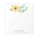 Search for watercolor sunflower notepads Teacher
