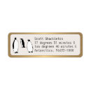 Search for cute penguin return address labels Antarctica