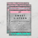 Search for mint green and silver invitations Chic