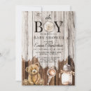 Search for wood baby boy shower invitations Rustic