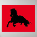 Search for black horse silhouette posters For her