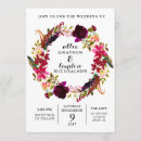Search for watercolor burgundy floral invitations Botanical