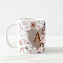 Search for heart monogram mugs Botanical