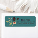 Search for teal green return address labels Feminine