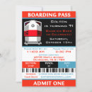 Search for train ticket invitations Red