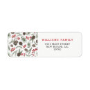 Search for holly and pine return address labels Winter