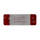 Search for silver snowflake return address labels Red