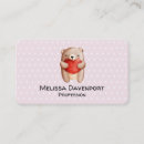 Search for teddy bear business cards Watercolor