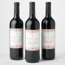 Search for first holy communion wine labels Pink flowers