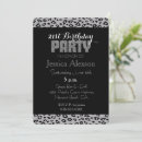 Search for black and grey birthday invitations Silver