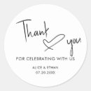 Search for heart thank you wedding stickers Simple