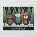 Search for forest animals postcards Winter
