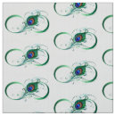 Search for peacock feather fabric Green