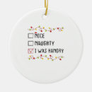 Search for santa naughty list christmas tree decorations Holiday humor