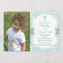 Search for teal christening invitations Cross
