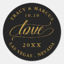 Search for gold save the date stickers Black and gold