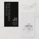 Search for general contractor business cards Black