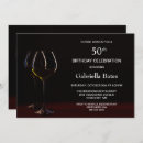 Search for wine 50th birthday invitations Stylish