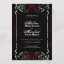 Search for black white red invitations Gothic