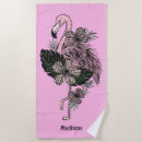 Search for pink flamingo beach towels Leaves