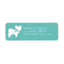 Search for papillon return address labels cute