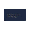 Search for royal blue and gold return address labels Bride