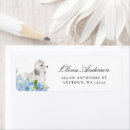 Search for white poodle return address labels Cute