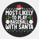 Search for baseballs stickers Xmas
