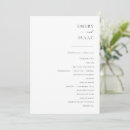 Search for minimalist wedding programs Calligraphy