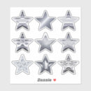 Search for metallic star stickers Shiny