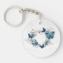 Search for butterflies round key rings Blue