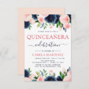 Search for blush and navy quinceanera invitations For her