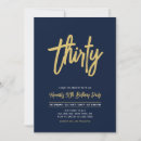 Search for milestone 30th birthday invitations Typography