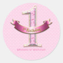 Search for pink banner stickers Birthday