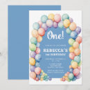 Search for rainbow balloons invitations Cute