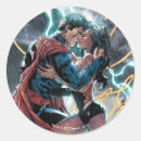 Search for 75th anniversary stickers Superman wonder woman kiss