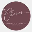 Search for elegant burgundy stickers Minimalist
