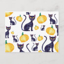 Search for black cat design postcards Halloween